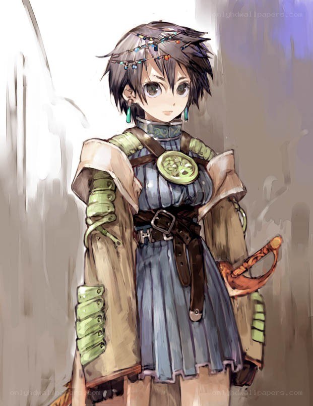 anime warrior girl character