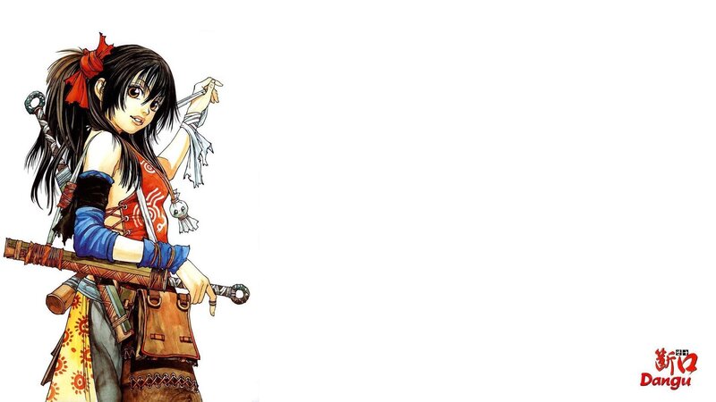 anime warrior girl with sword