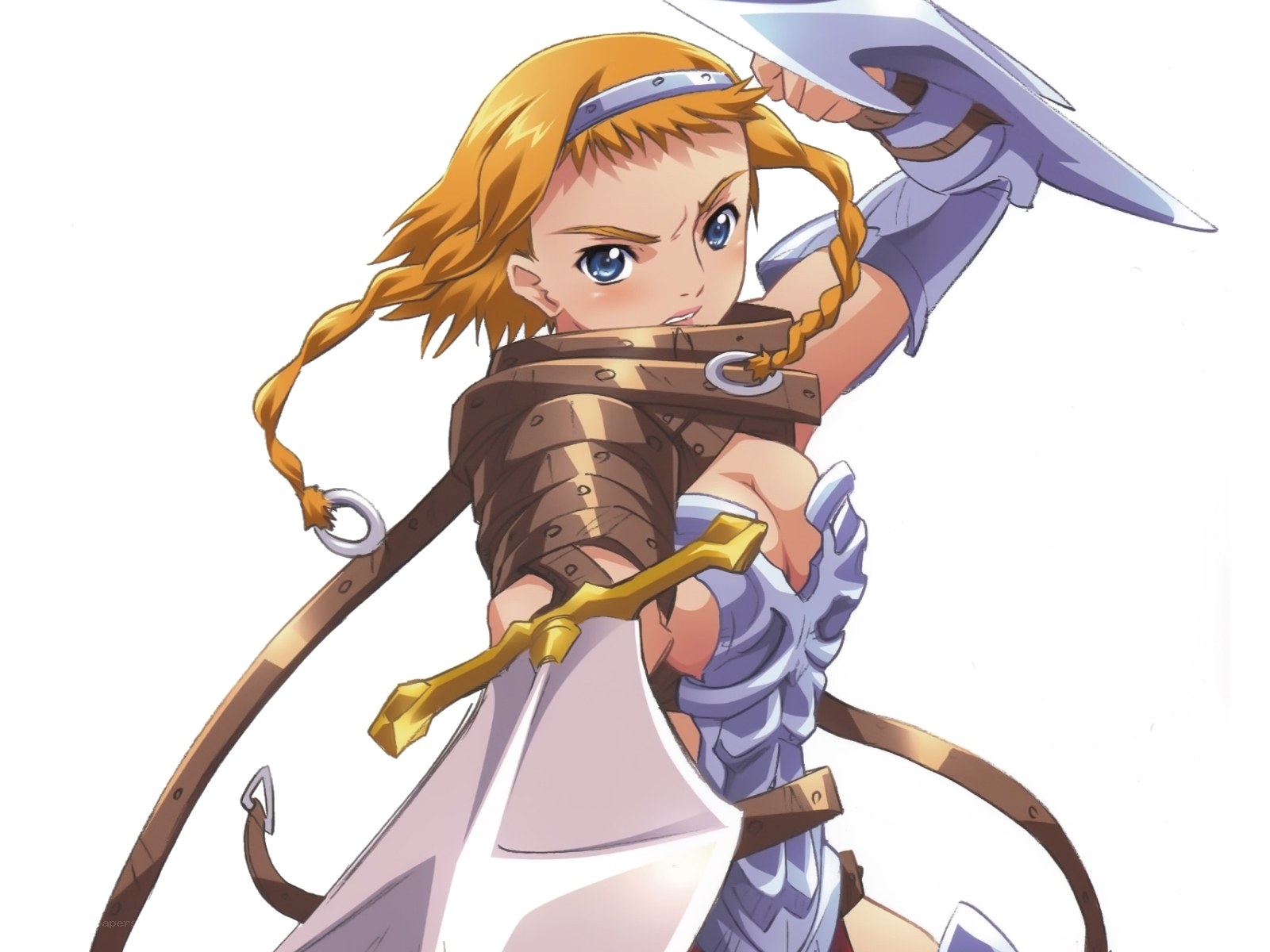 anime warrior girl with sword