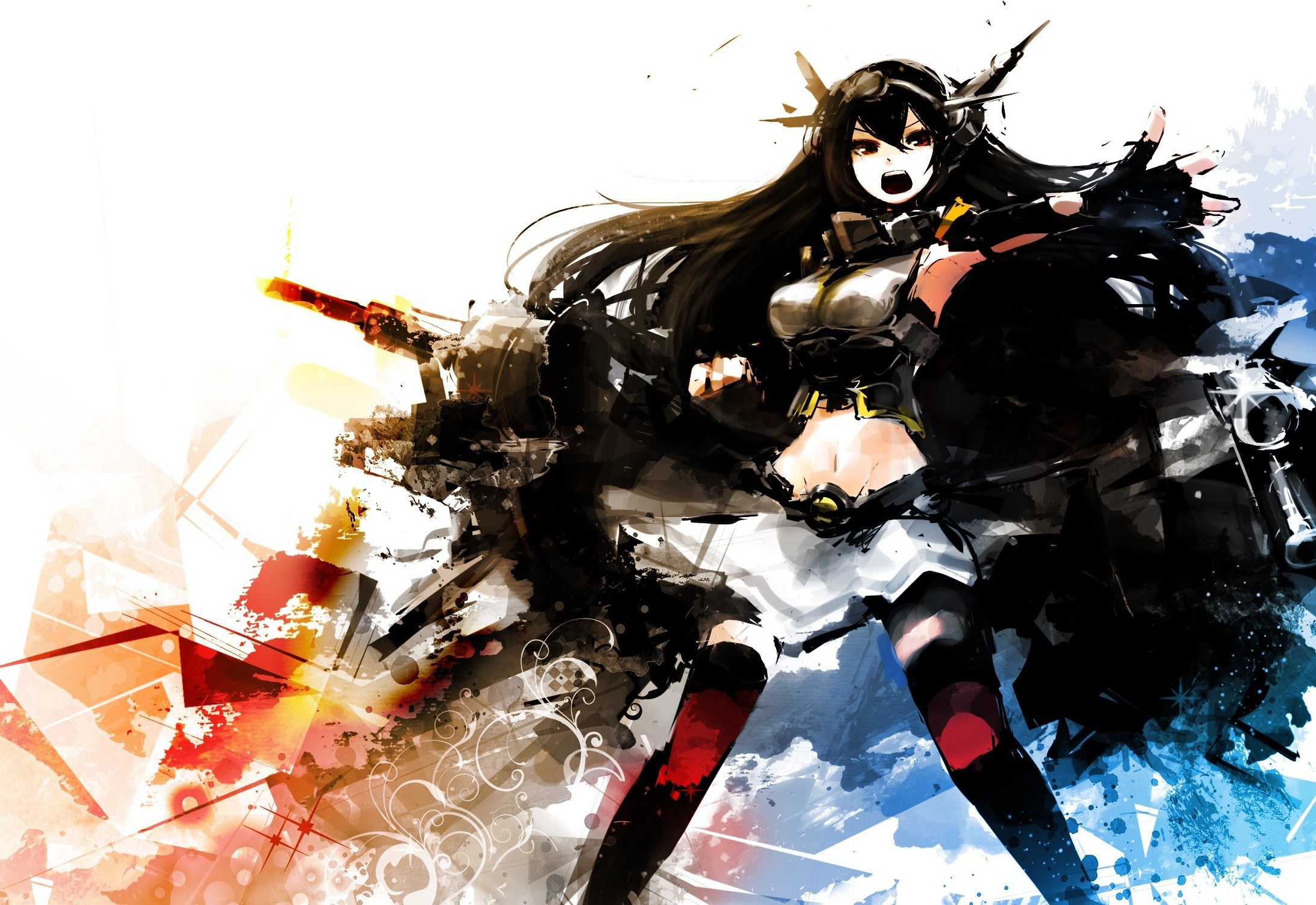 anime warrior in action