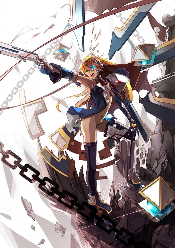 Anime warrior in battle