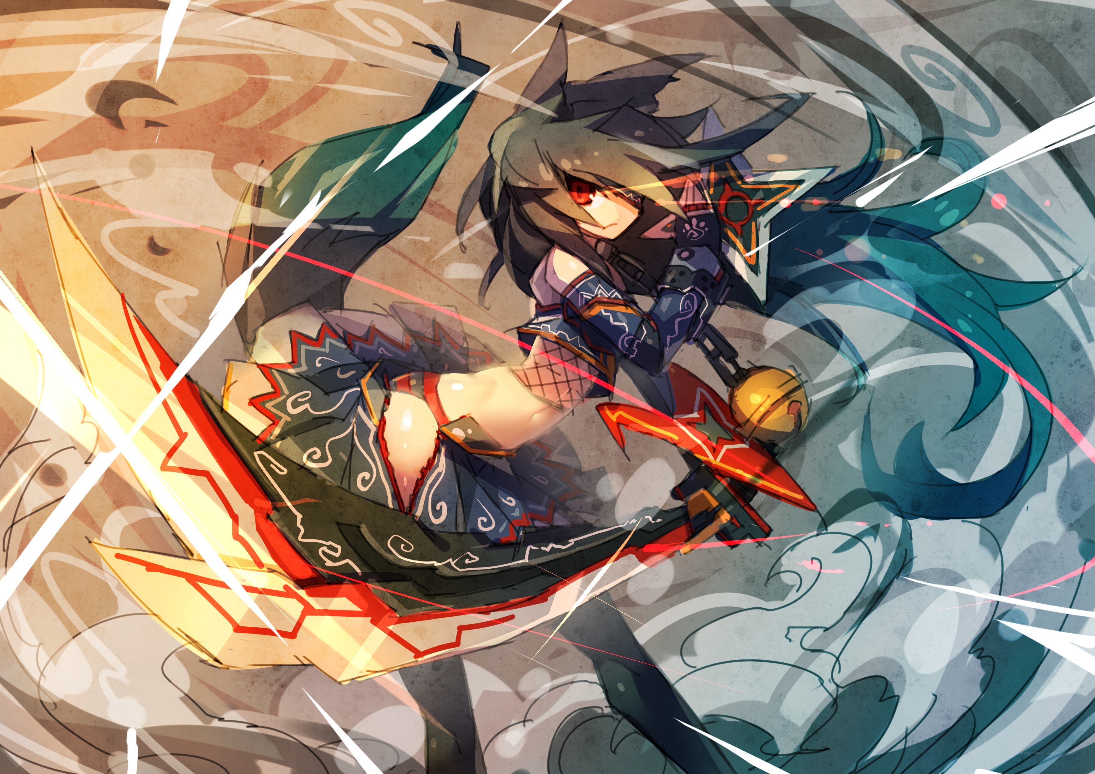 anime warrior in battle