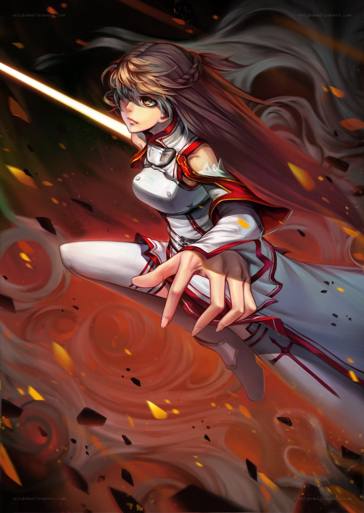 anime warrior in battle