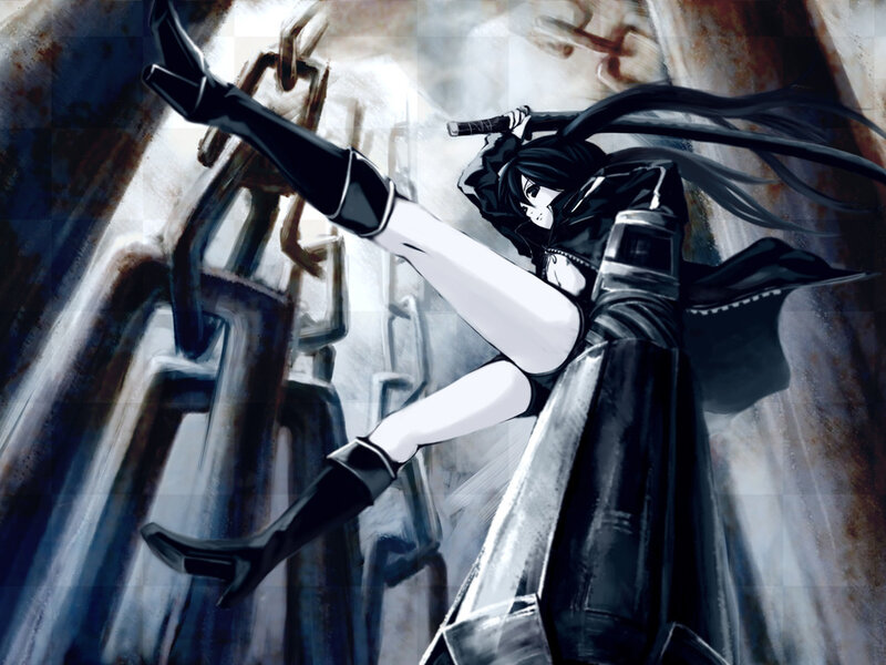 anime warrior in black cloak