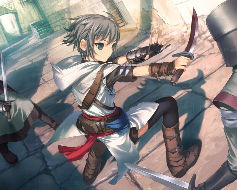 anime warrior in combat
