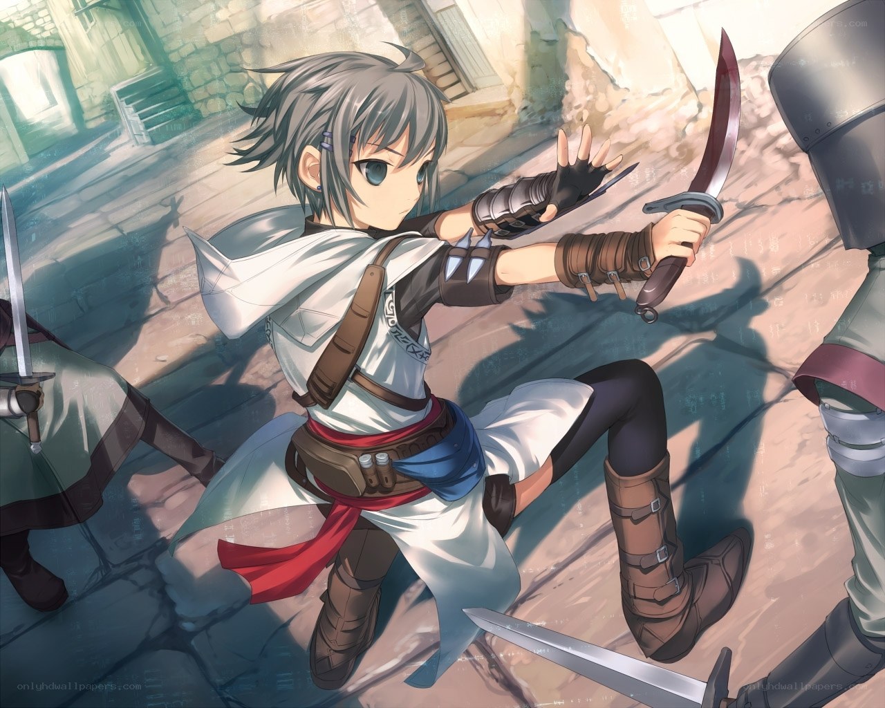 anime warrior in combat