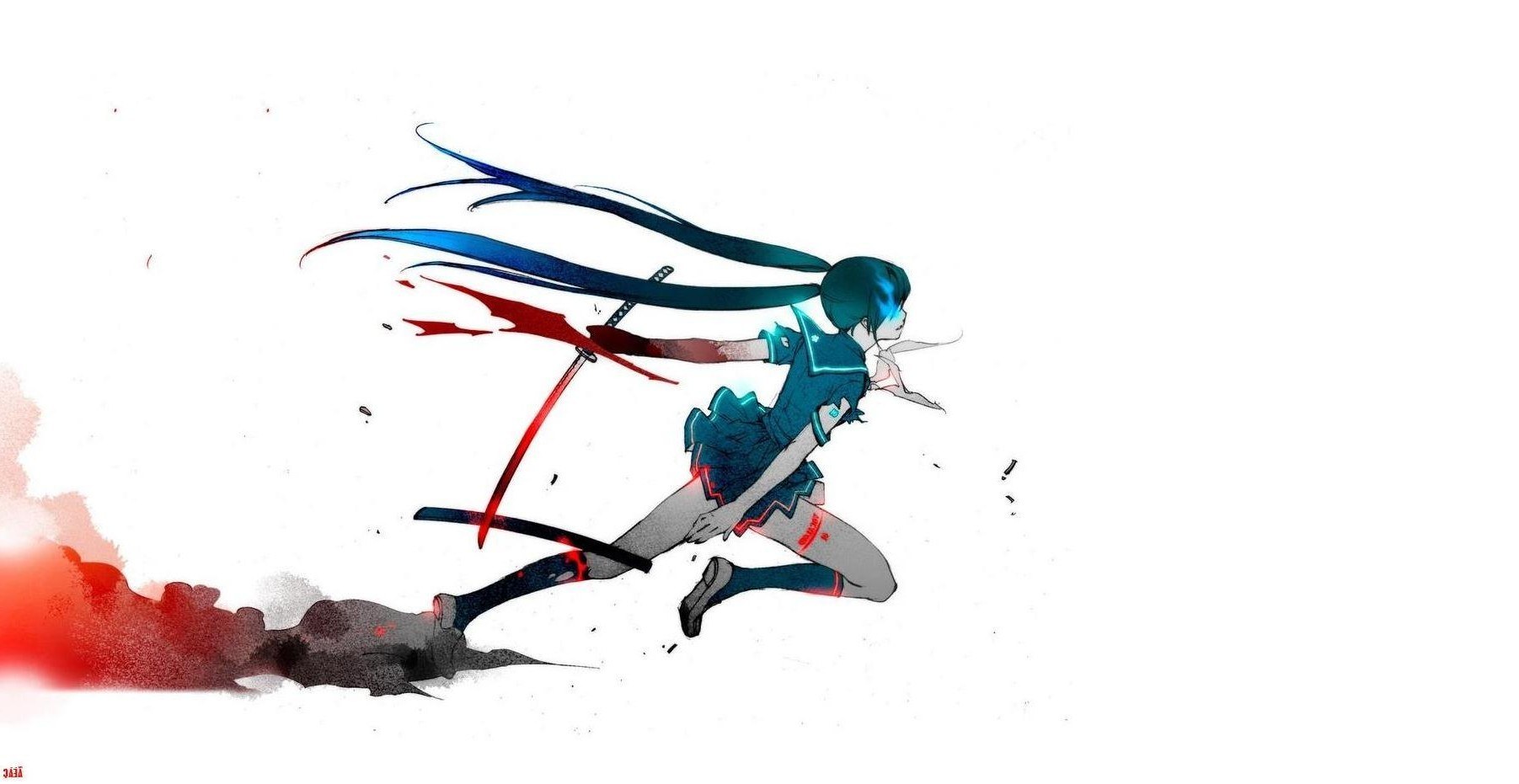 anime warrior in motion