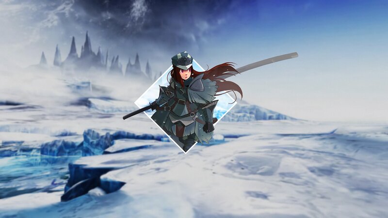 Anime Warrior in Snow