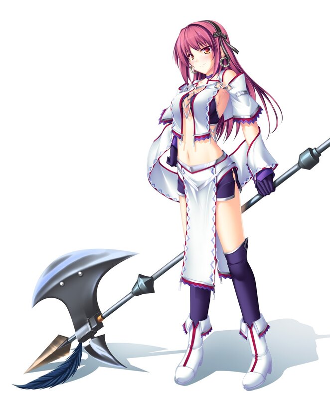 Anime warrior with axe