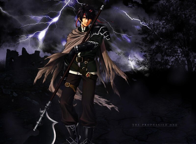 Anime Warrior with Axe — Black