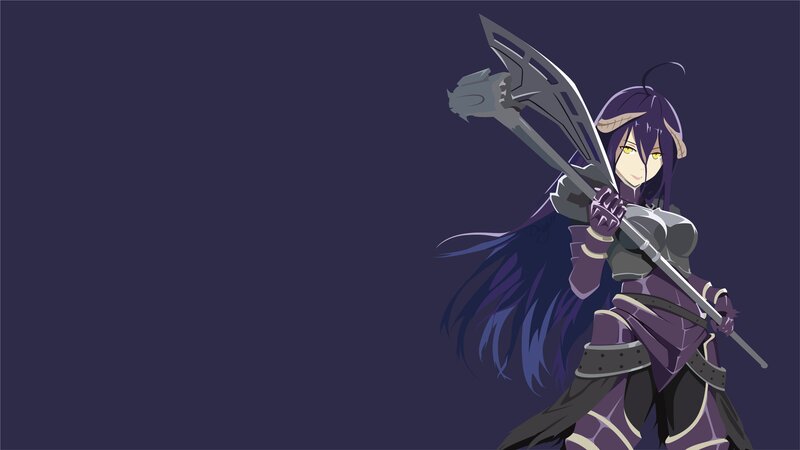 Anime Warrior with Axe — Purple