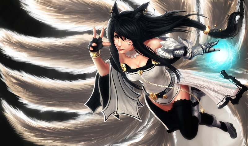 anime warrior with cat ears