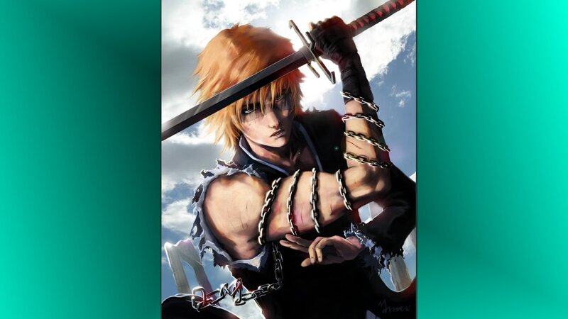 Anime warrior with chains
