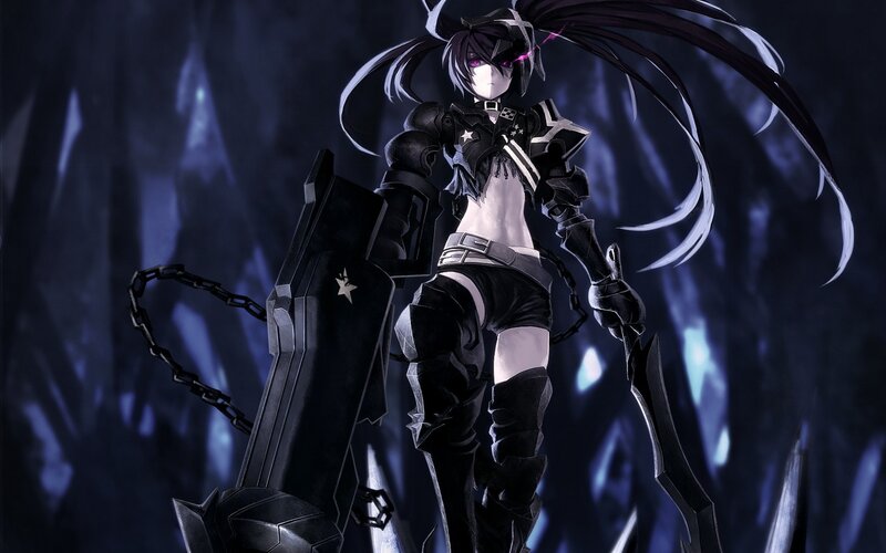 anime warrior with dark armor