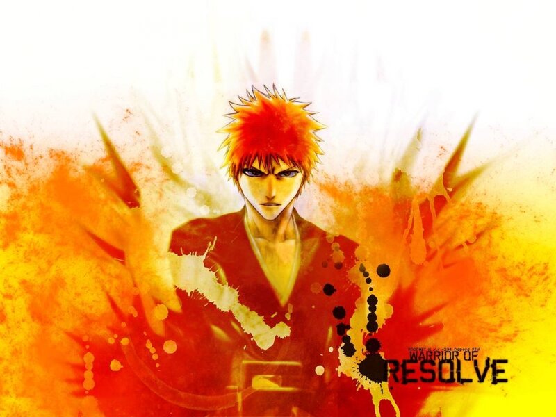 anime warrior with fiery aura