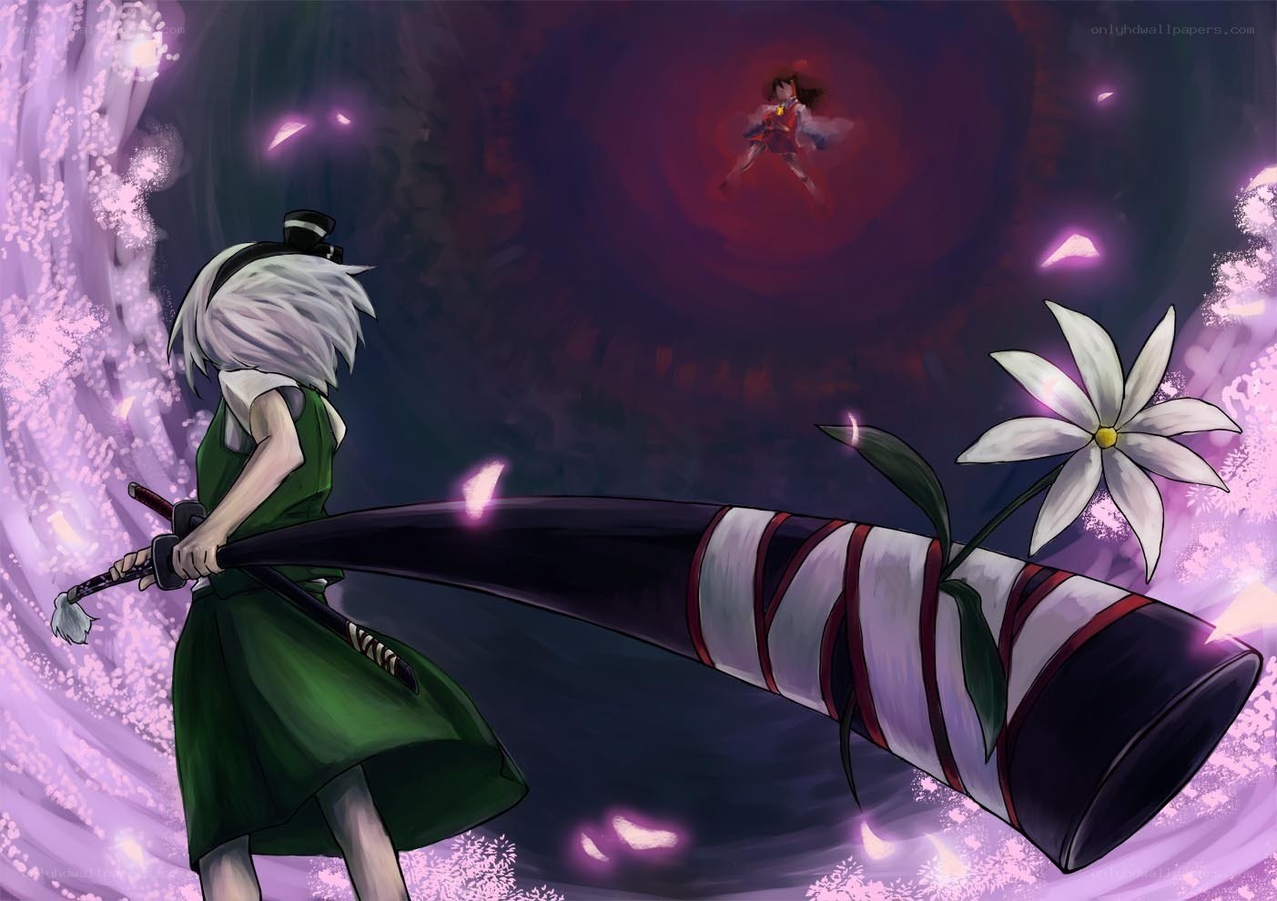Anime warrior with giant sword