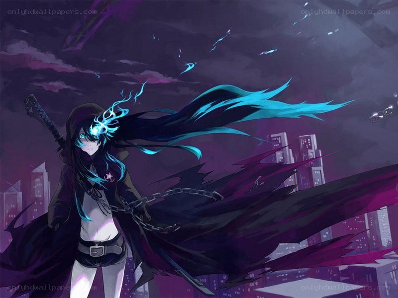 anime warrior with glowing eyes