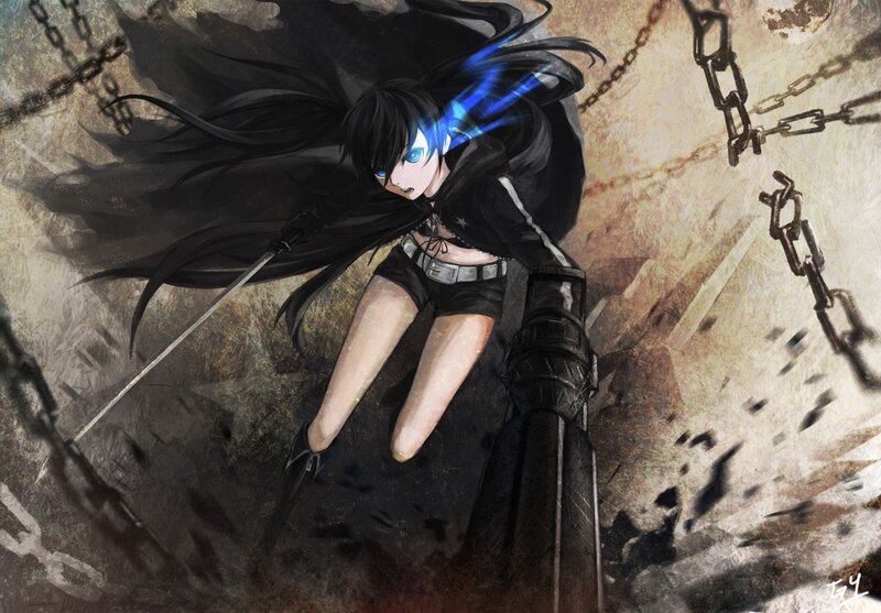 anime warrior with glowing eyes