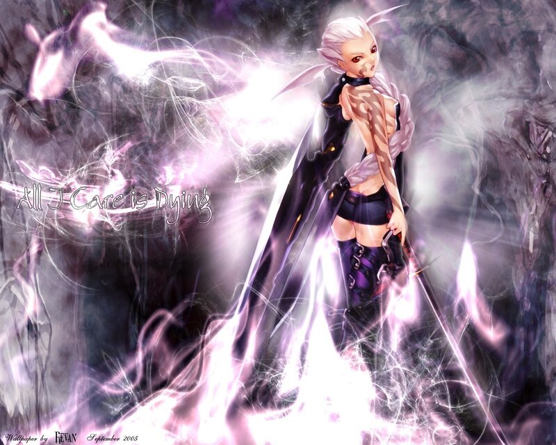 Anime warrior with glowing sword