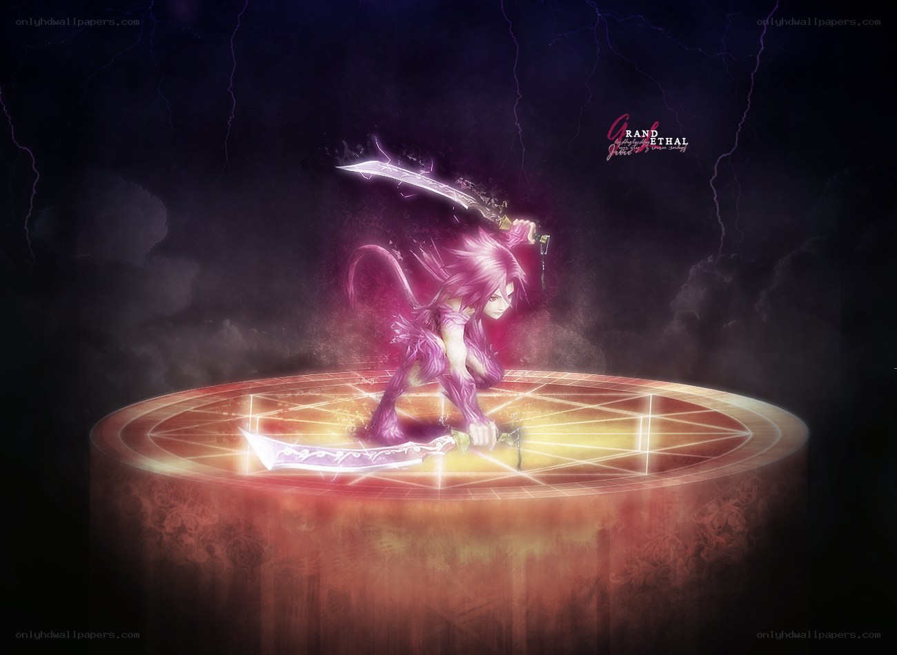 anime warrior with glowing sword