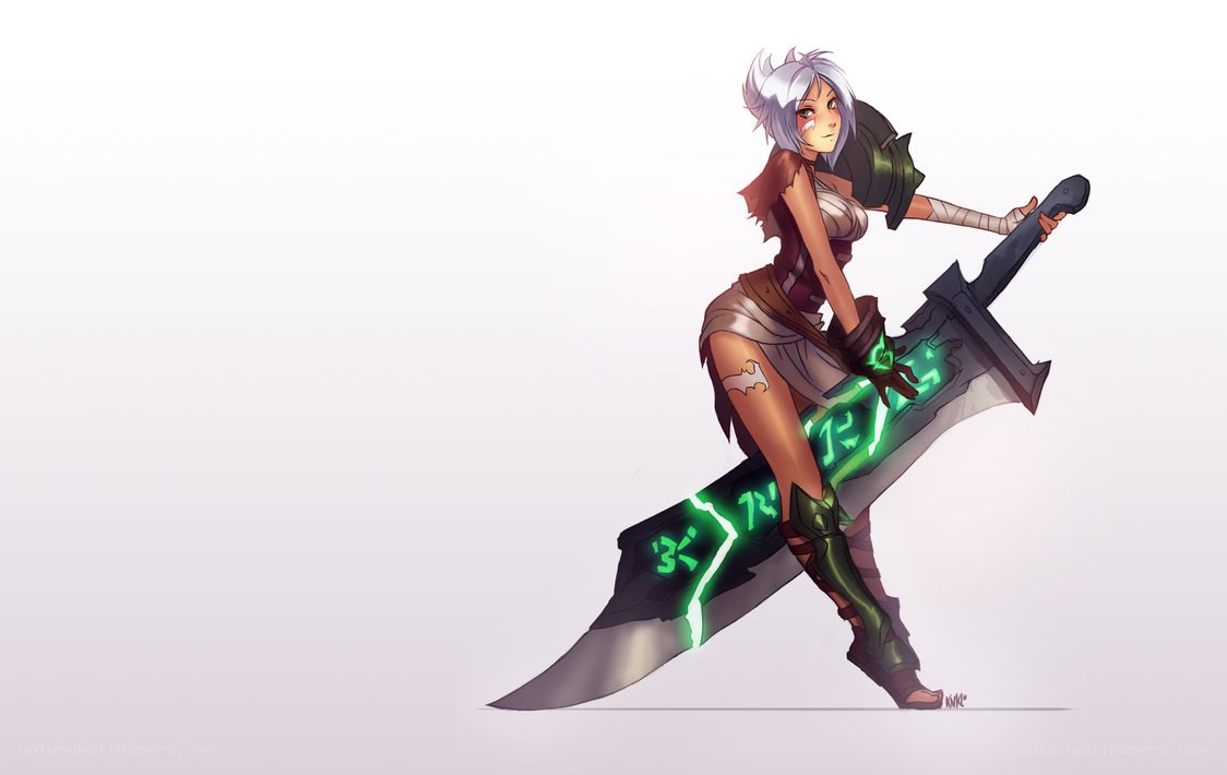 anime warrior with glowing sword