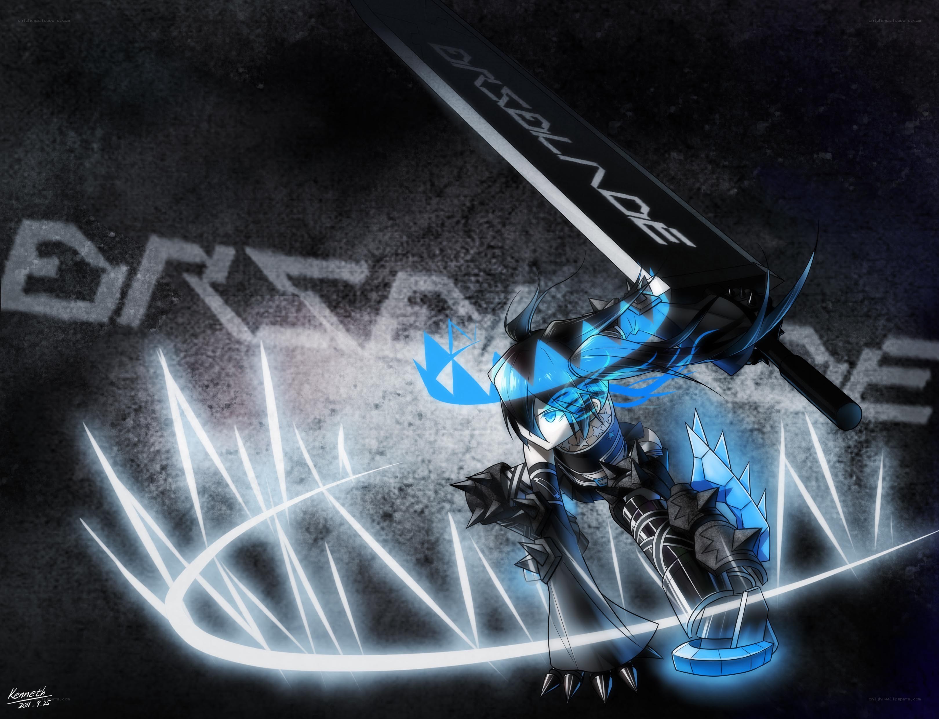 anime warrior with glowing sword