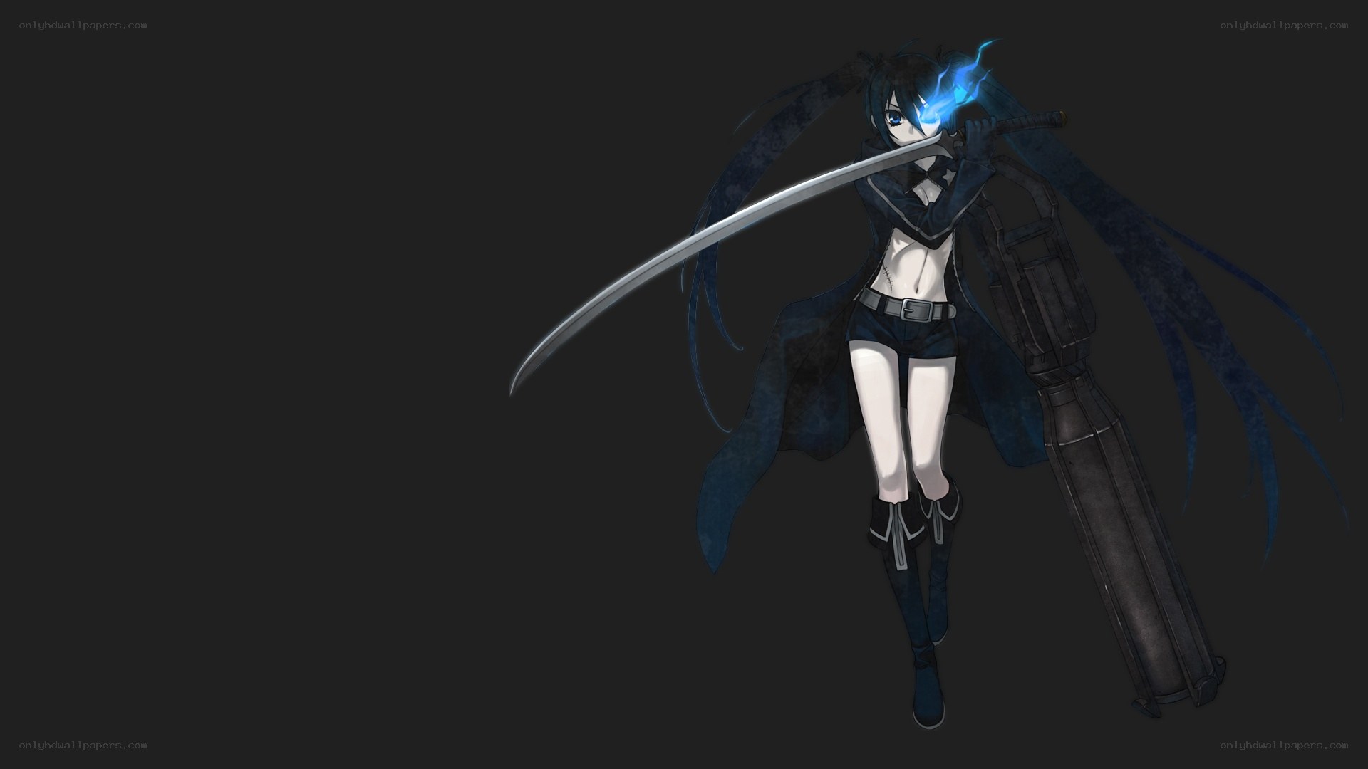 anime warrior with glowing sword