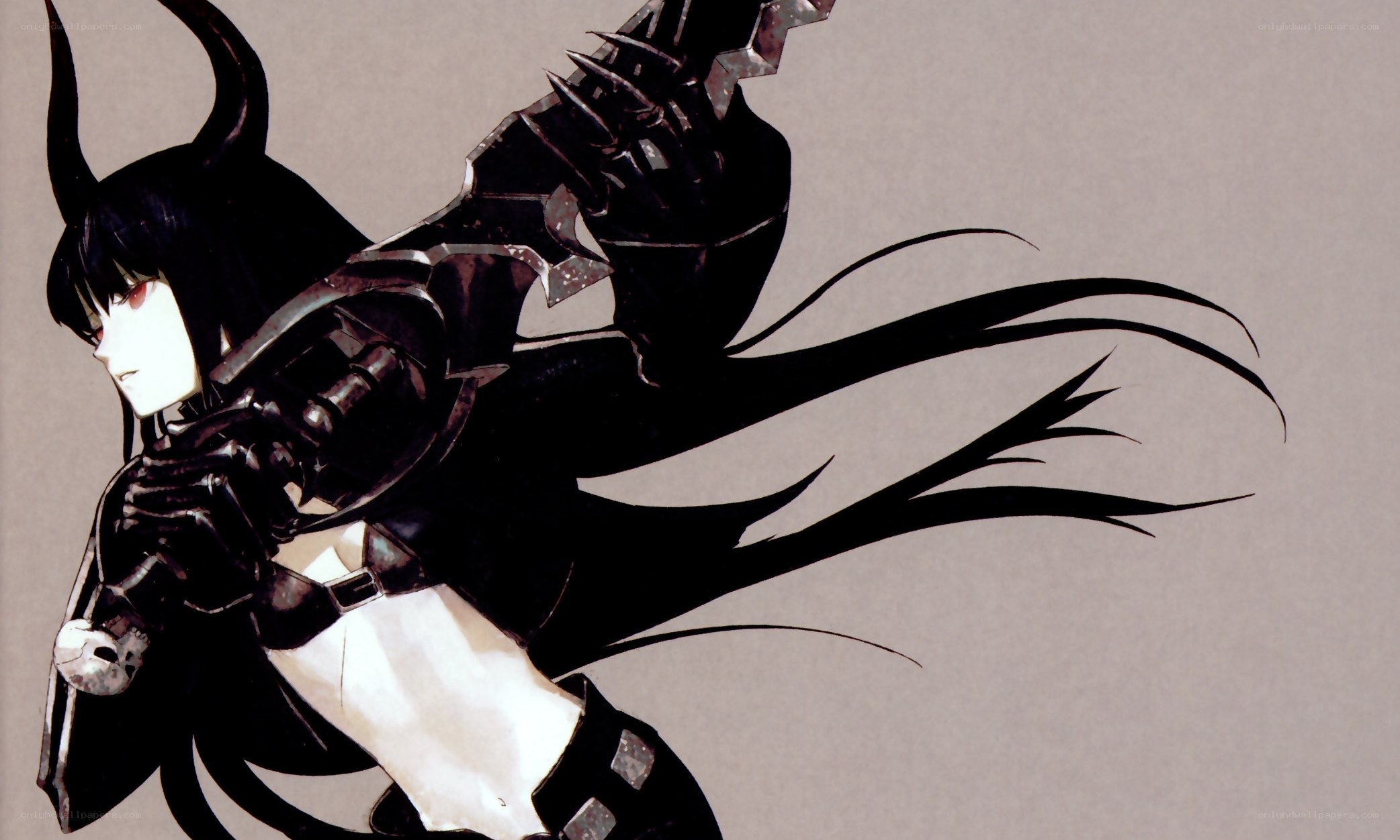 anime warrior with horns