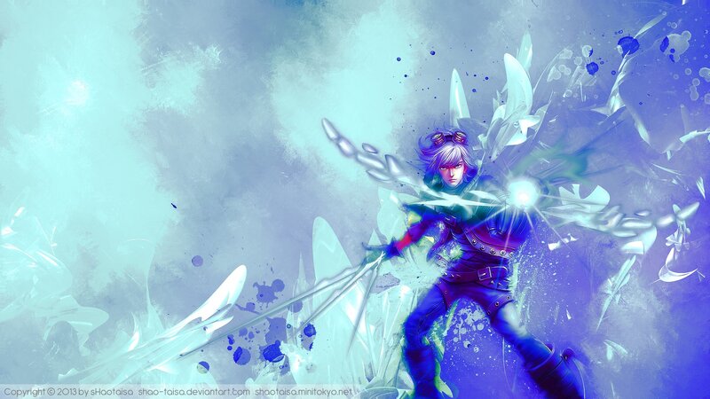 anime warrior with ice powers