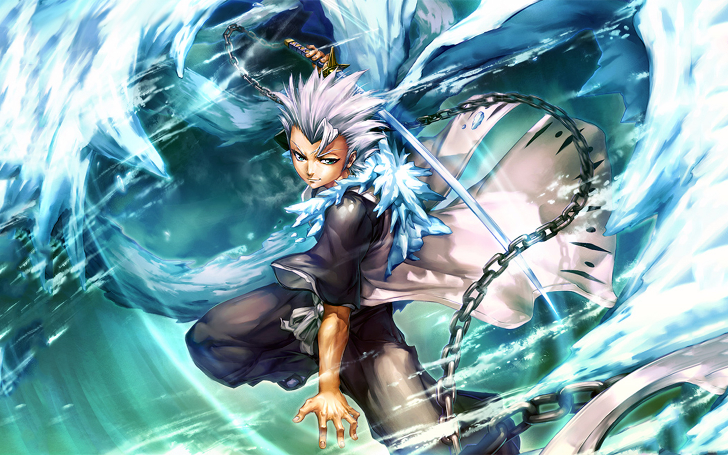 anime warrior with ice powers