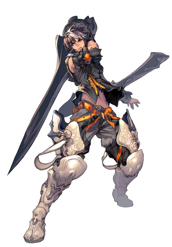 anime warrior with large sword