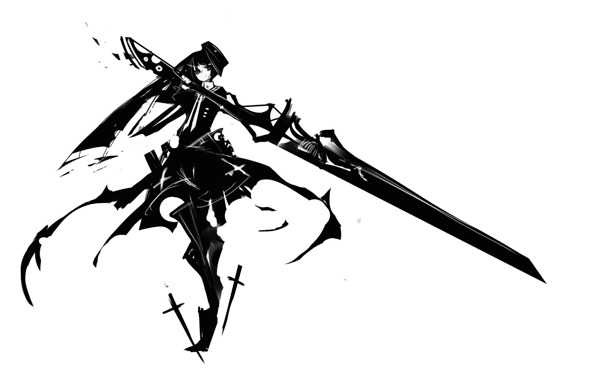 anime warrior with large sword