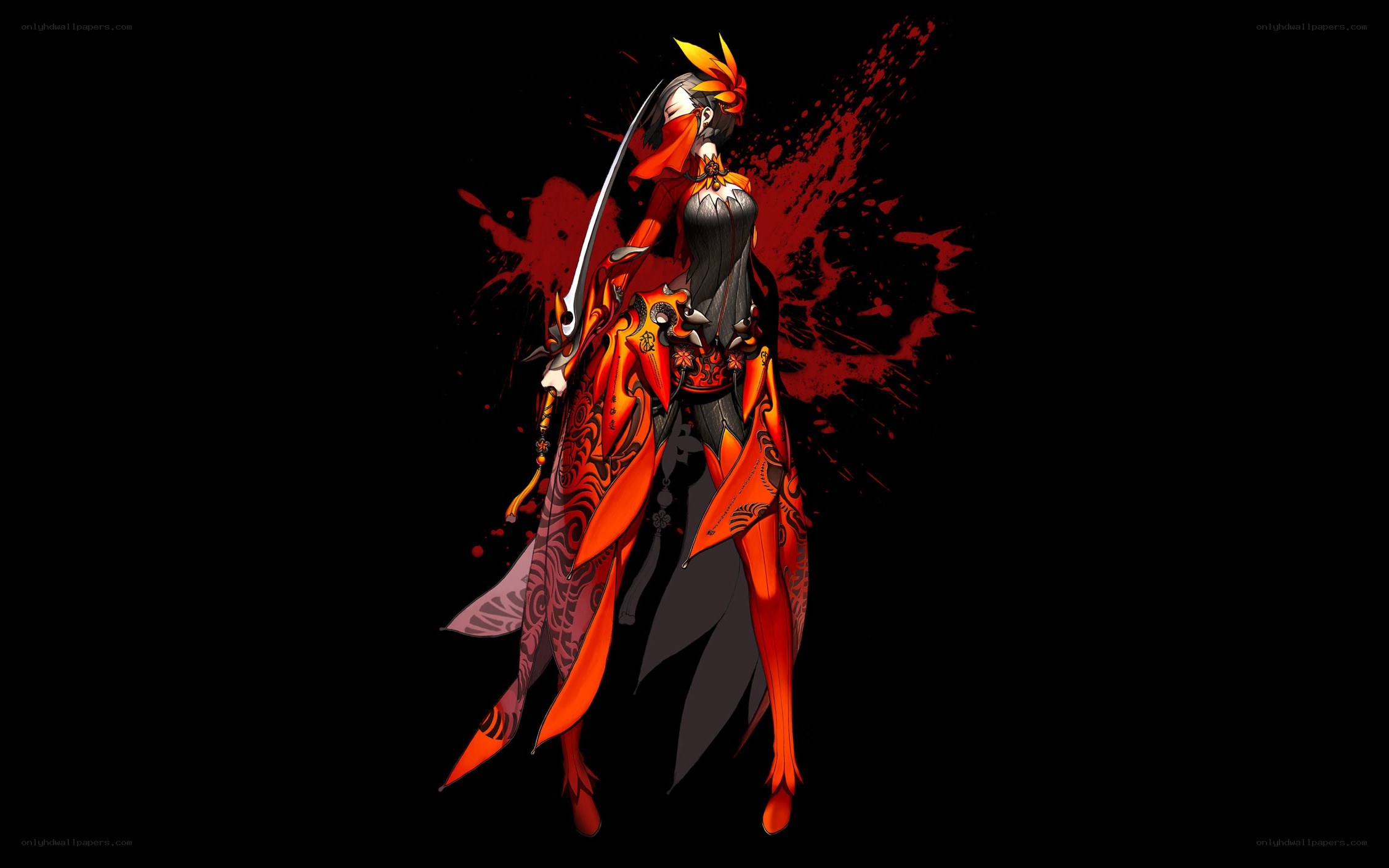 anime warrior with red cloak
