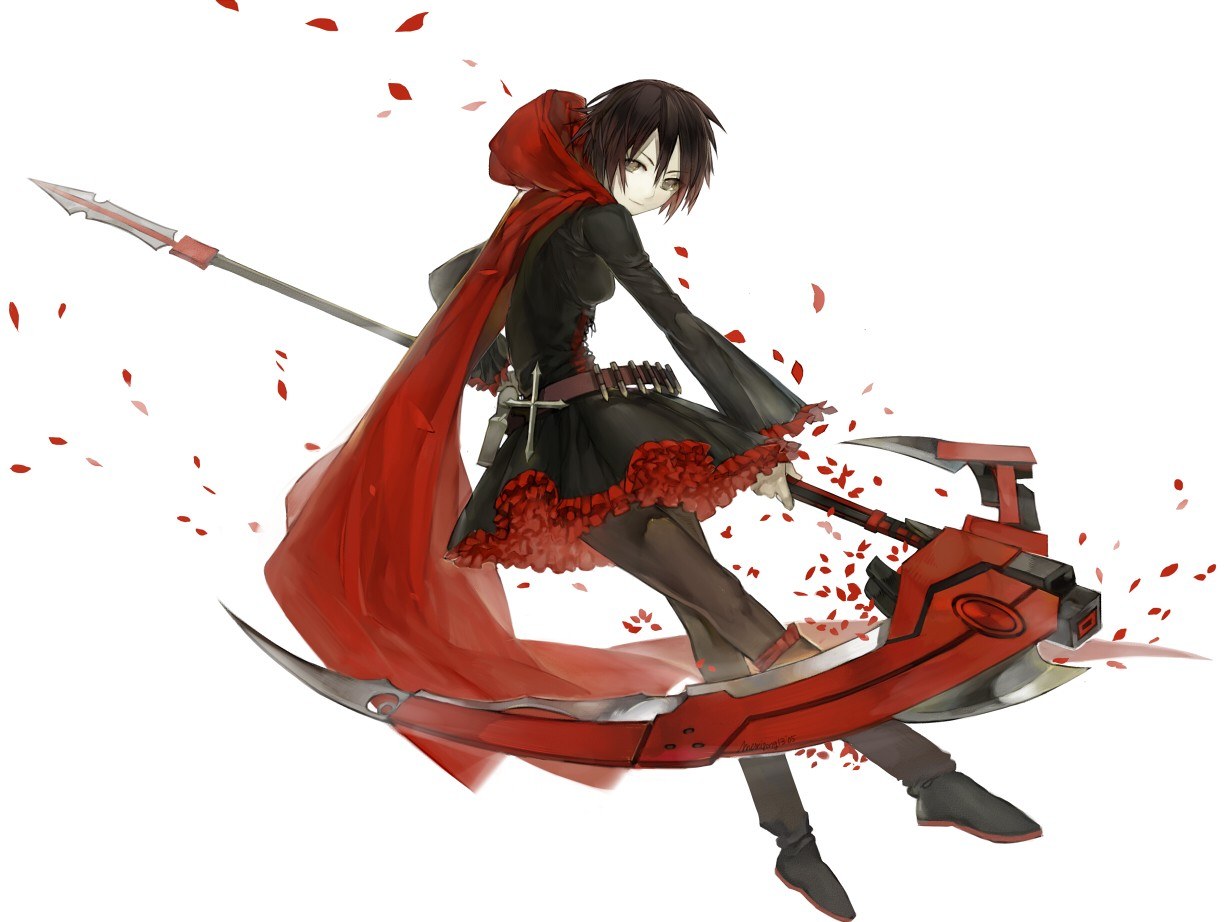 anime warrior with red cloak