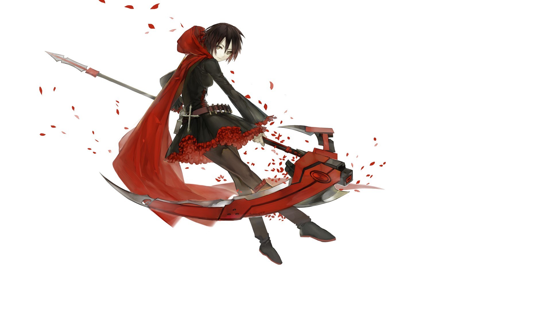 anime warrior with red cloak