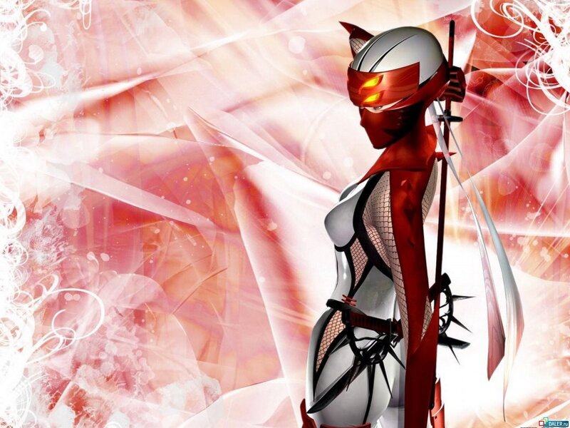 anime warrior with red mask
