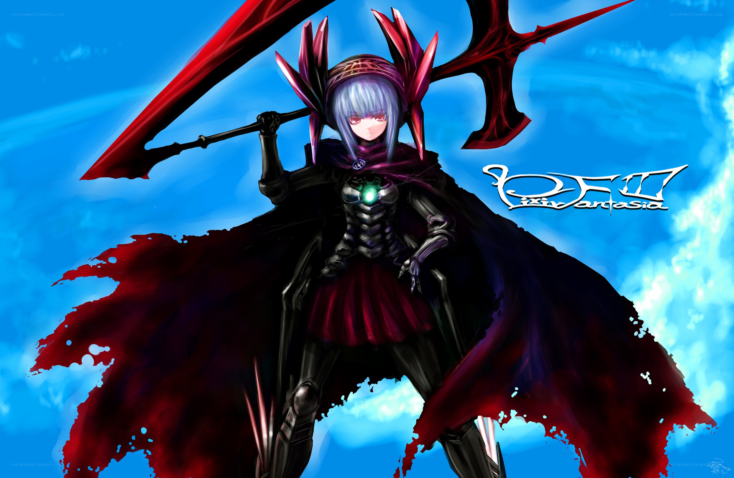 anime warrior with red sword