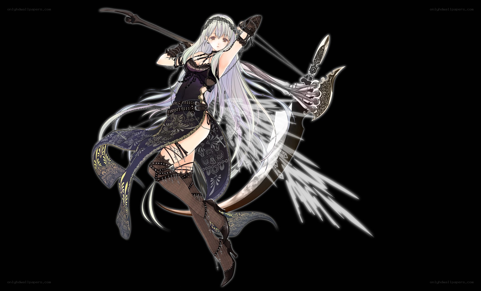 anime warrior with scythe