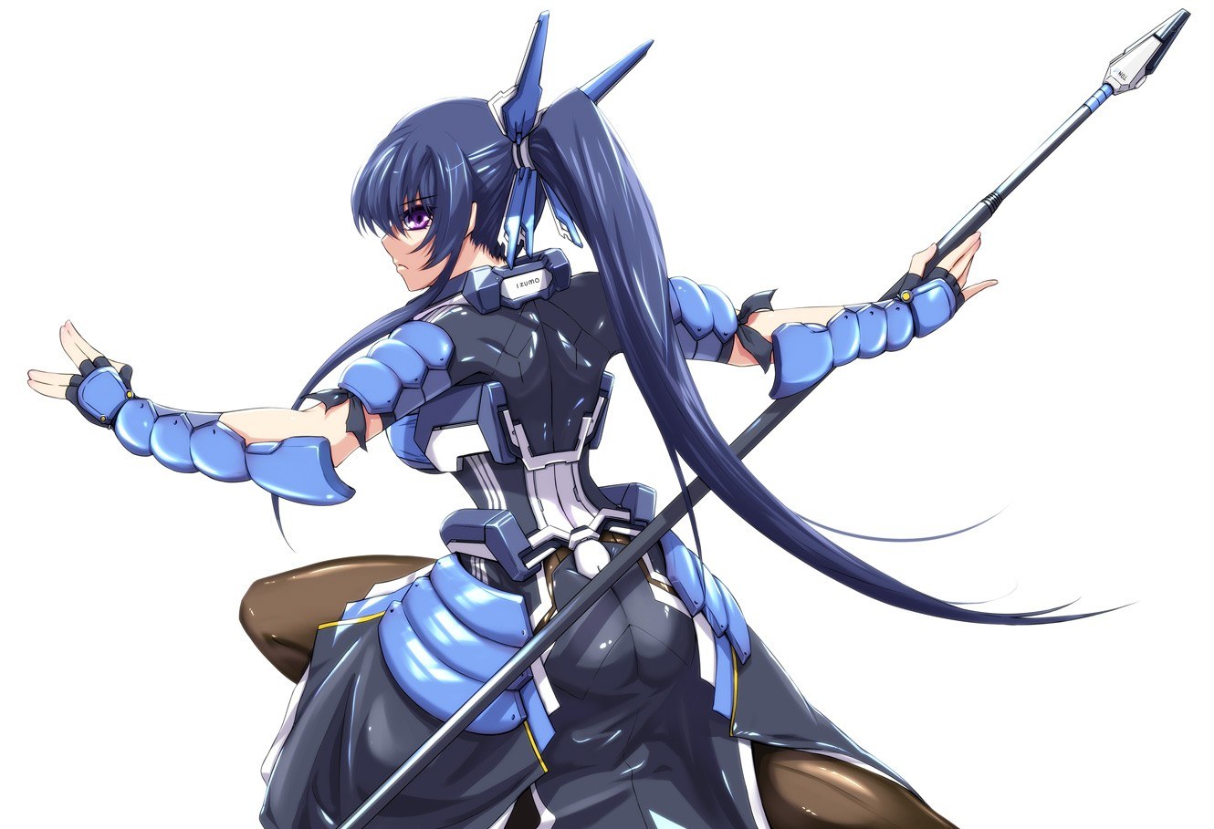 anime warrior with spear