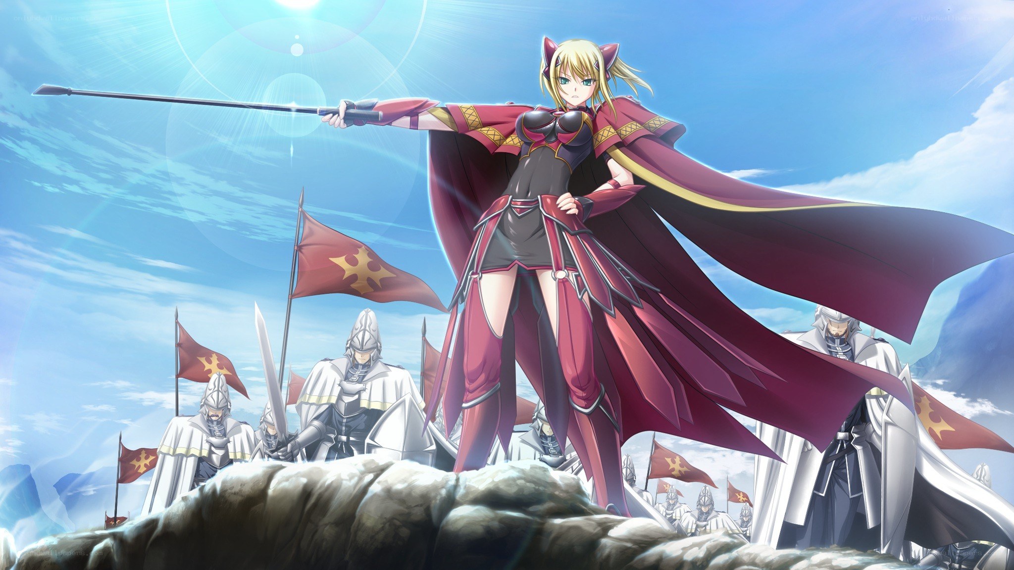 anime warrior with spear