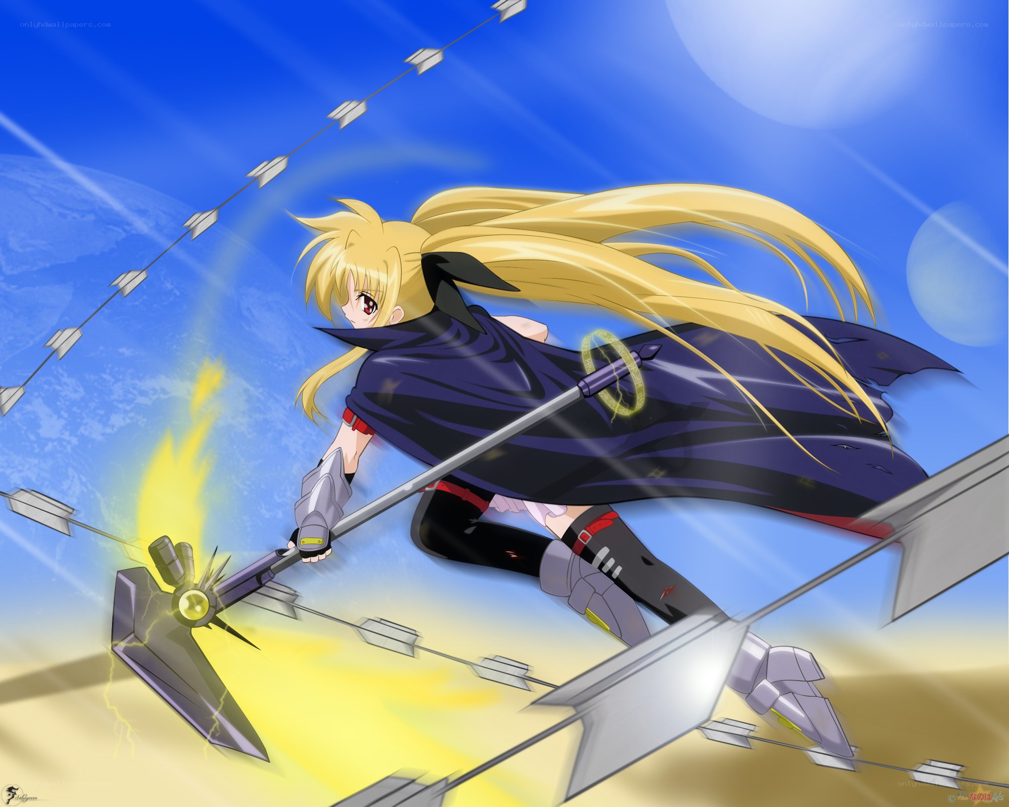 anime warrior with spear