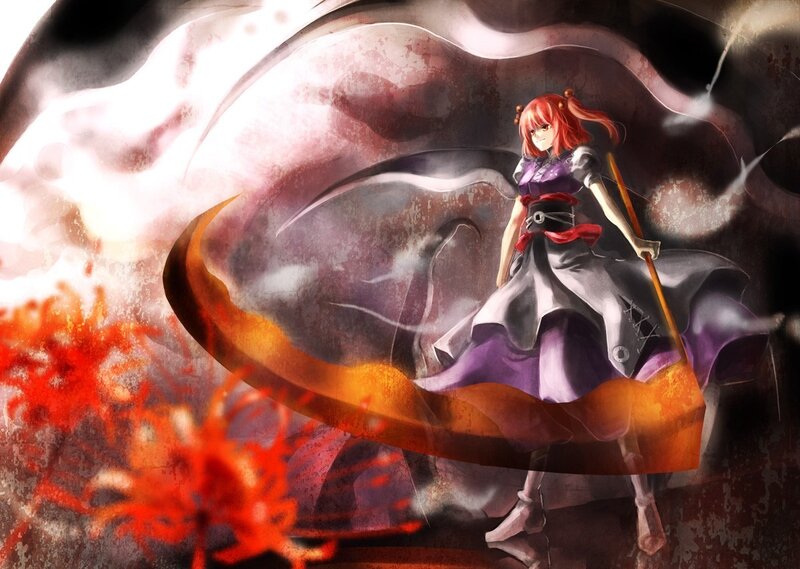 Anime warrior with staff