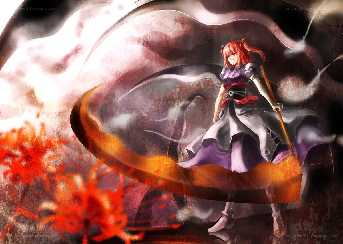 Anime warrior with staff