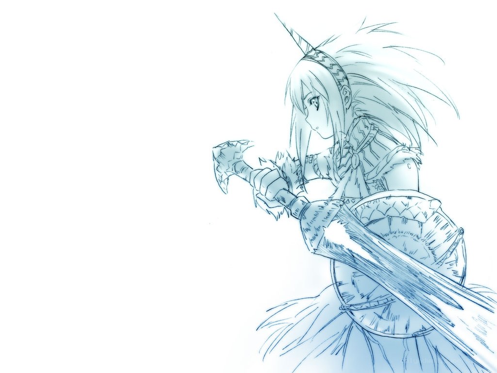 anime warrior with sword
