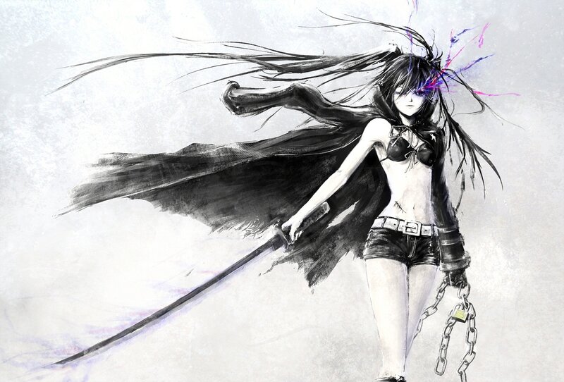 anime warrior with sword