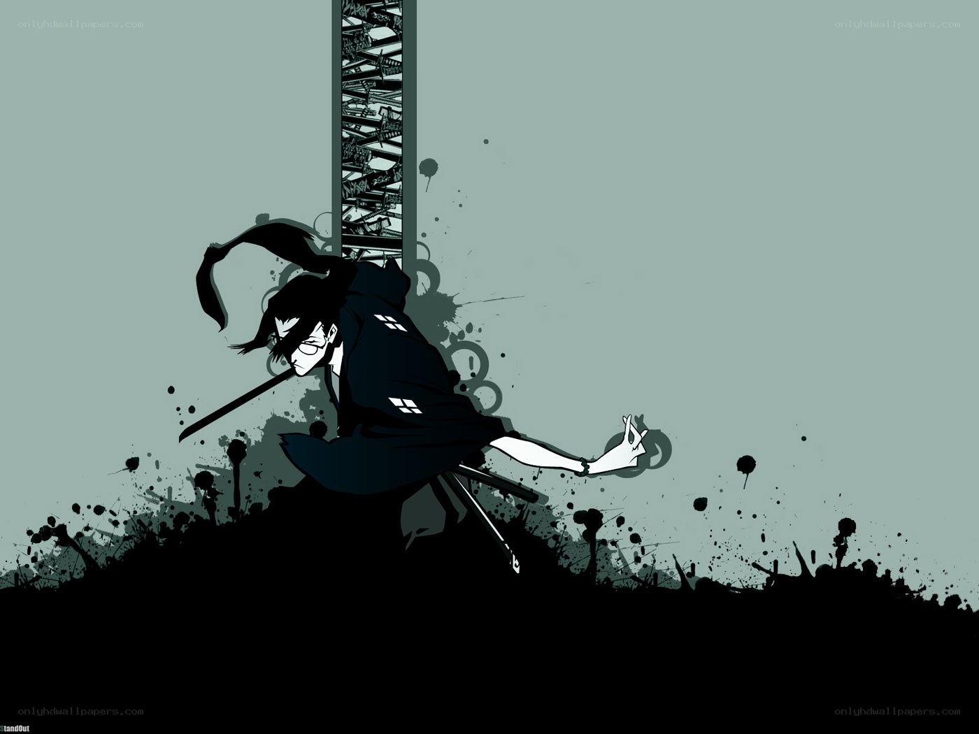 anime warrior with sword