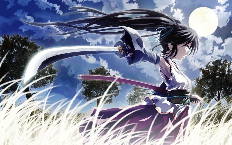 anime warrior with sword