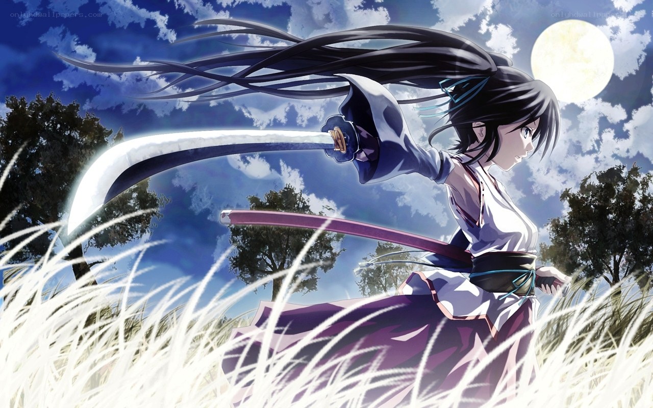 anime warrior with sword