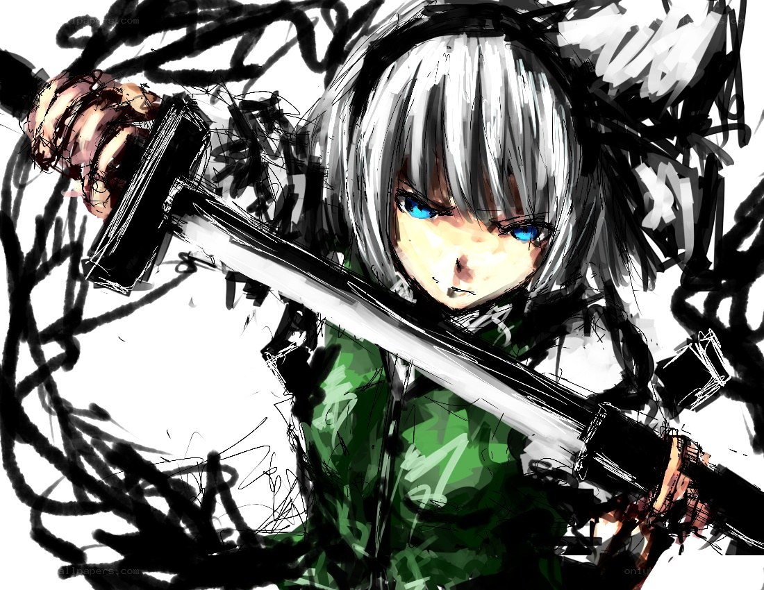 anime warrior with sword
