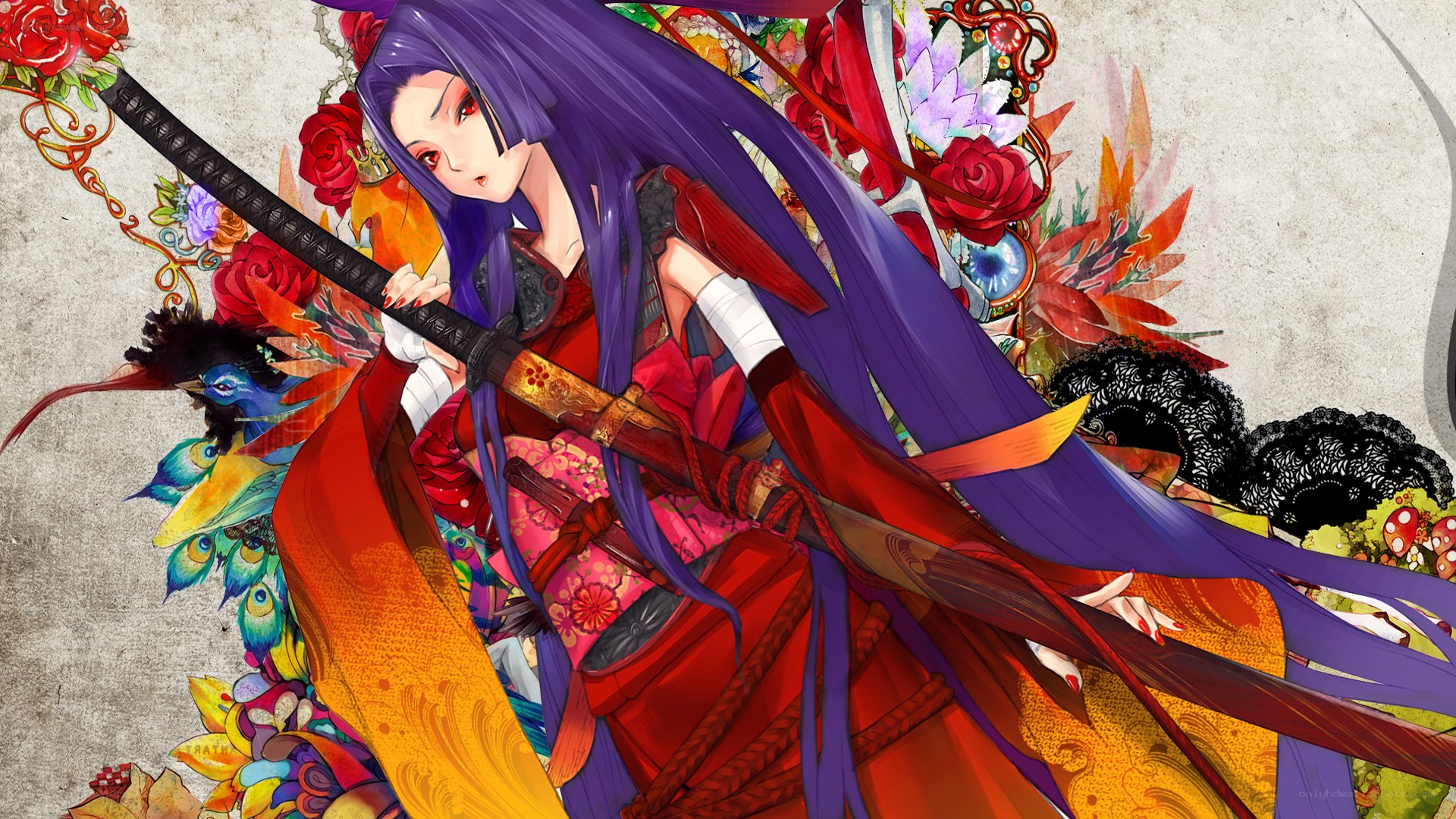 anime warrior with sword